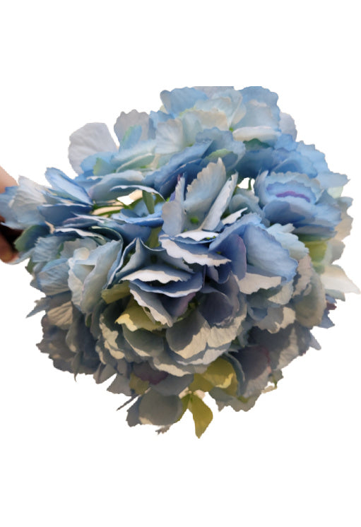 Faux Blue Hydrangea Stem