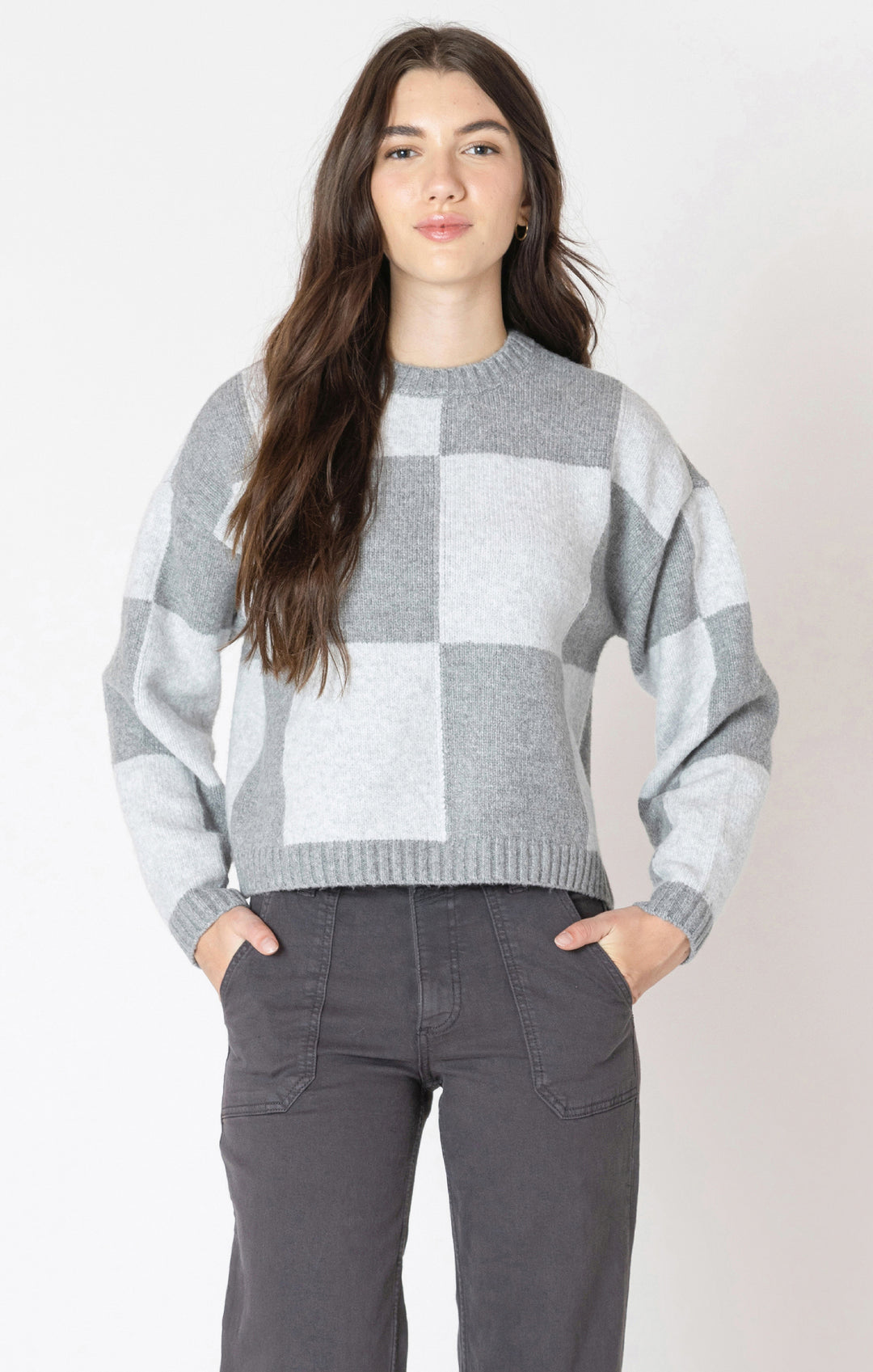 Dex Colorblock Sweater - Heather Grey