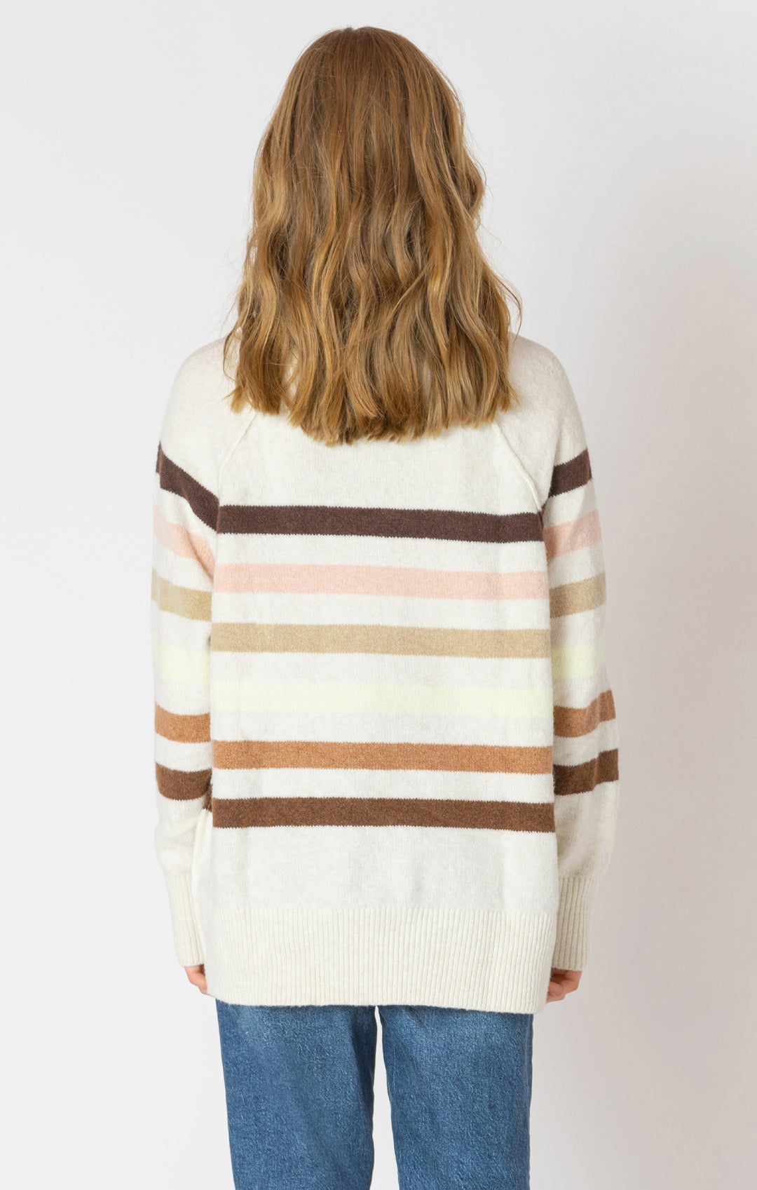 Dex Oversized Striped Sweater - Neutral