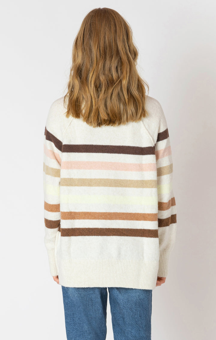 Dex Oversized Striped Sweater - Neutral