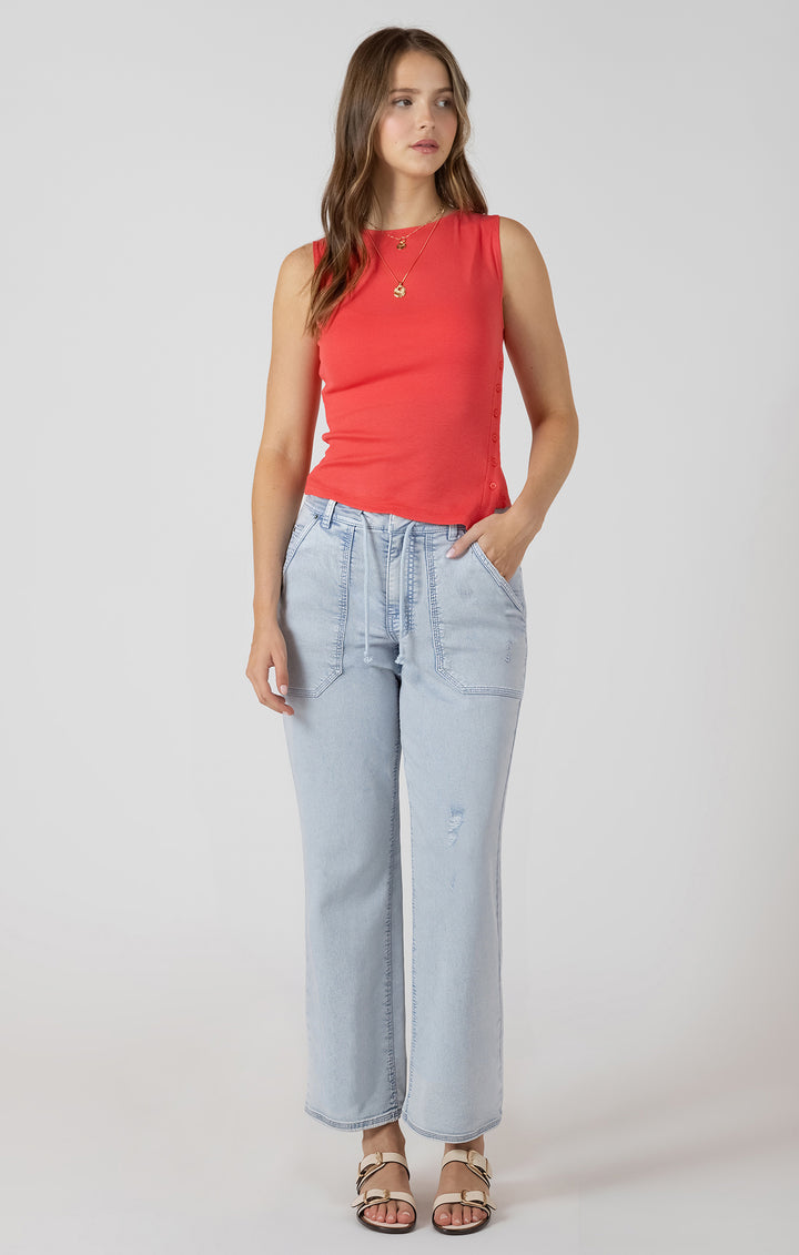 Dex Relaxed Stretch Twill Pant - Faded Blue Wash