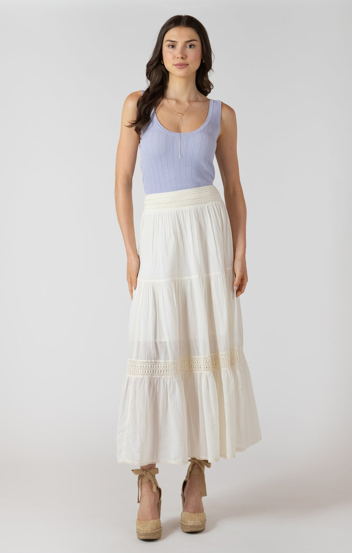 Dex Crochet Maxi Skirt - Ecru