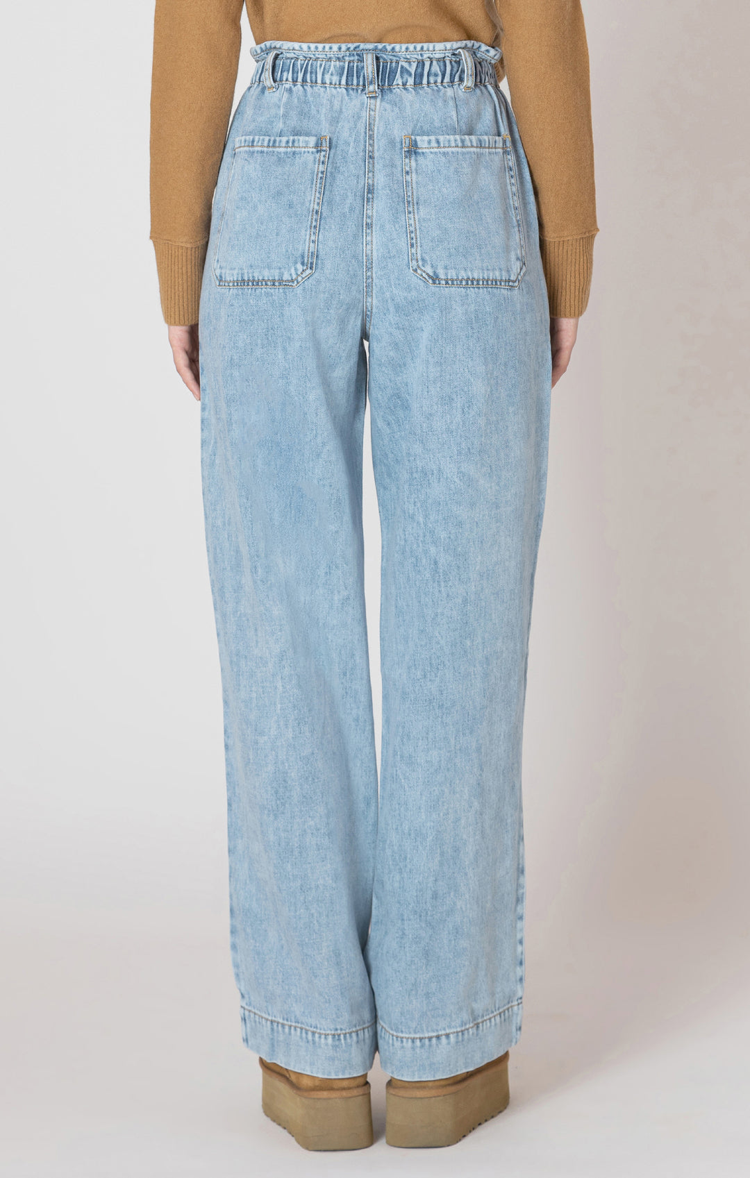 Dex Wide Leg Denim Pant - Washed Blue