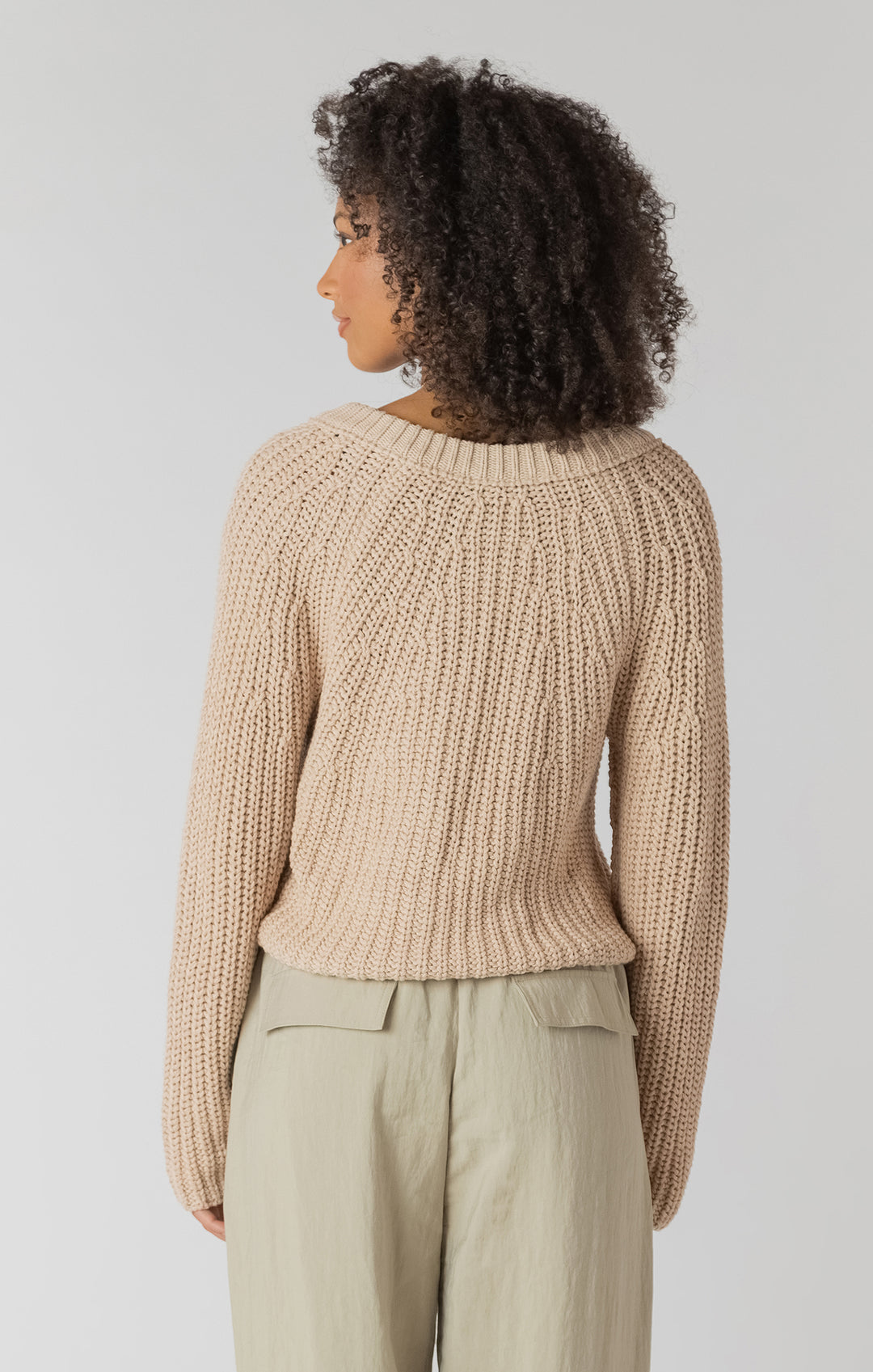Room 34 Button Front Cardigan - Natural