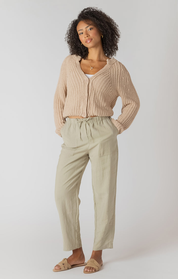 Room 34 Button Front Cardigan - Natural