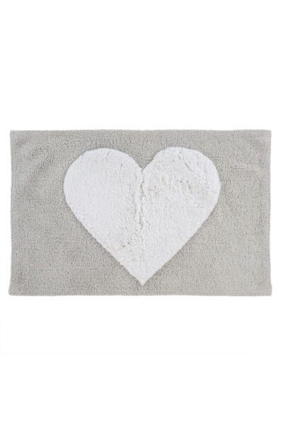 Grey Heart Bathmat