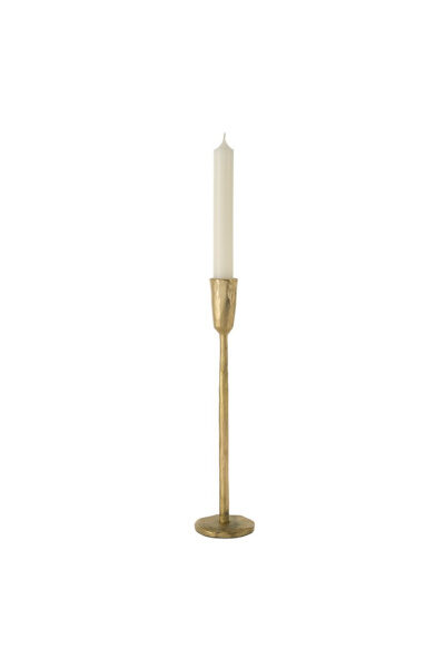 Luna Gold Forged Candlestick