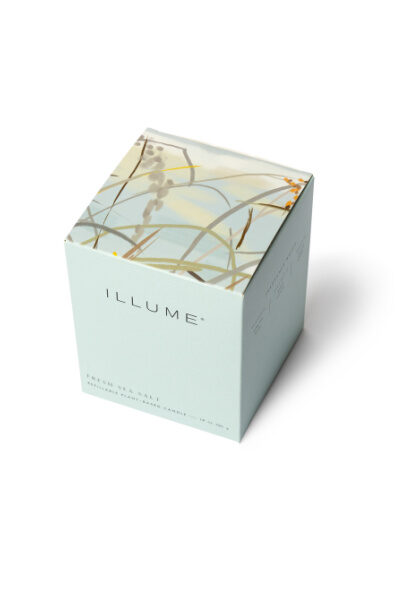 Illume Fresh Sea Salt Refillable Boxed Glass Candle