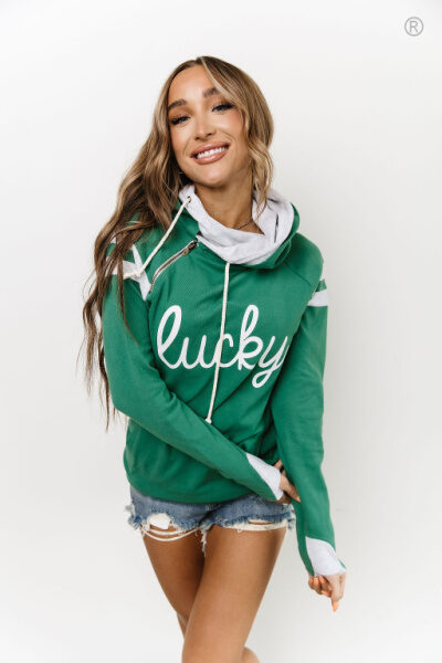 Ampersand Avenue Doublehood Sweatshirt - Happy Go Lucky